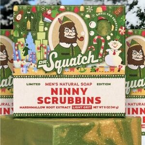 Dr Squatch Ninny Scrubbins NEW SOAP LID 2 total
